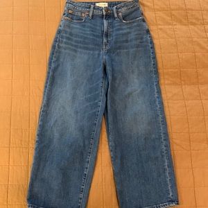 Madewell curvy slim wide leg jean, 27
